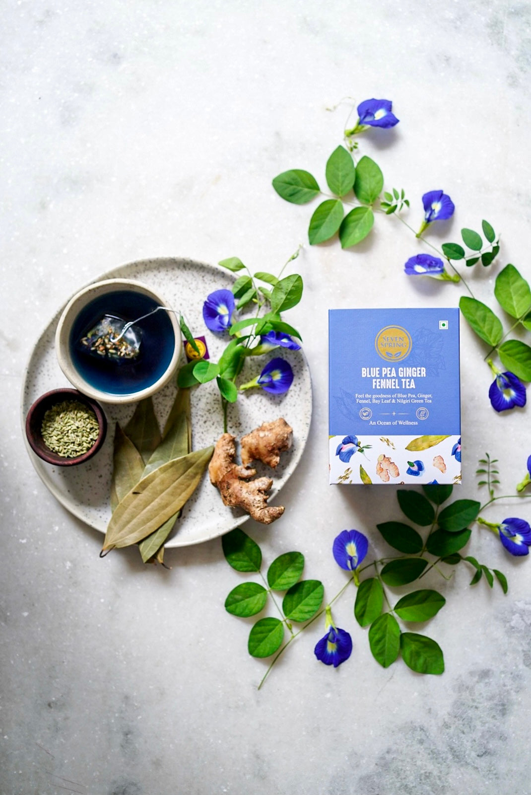 Blue Pea Ginger Fennel Tea